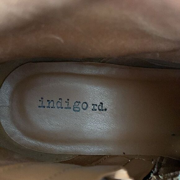 Indigo Rd Irisay Black Lace Up Combat Hiker Leather Boots Size 8,5 - Picture 10 of 12